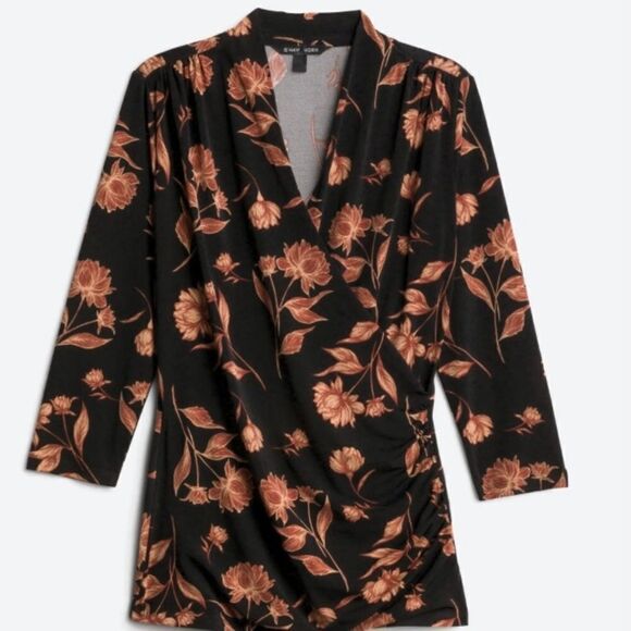 41 Hawthorne Henri Ruched Detailed Knit Top - Picture 1 of 6